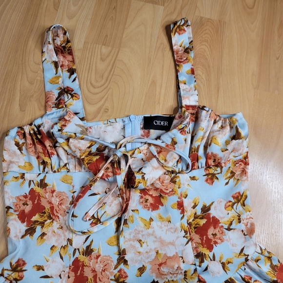 Cider Floral Zip Up Corset Dress - Picture 4 of 7